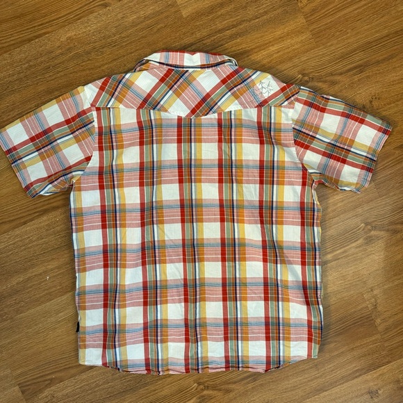 Patagonia Mens Shirt Red ORGANIC Cotton Button Up Outdoor Hiking Plaid - L - Picture 11 of 14